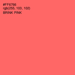 #FF6766 - Brink Pink Color Image